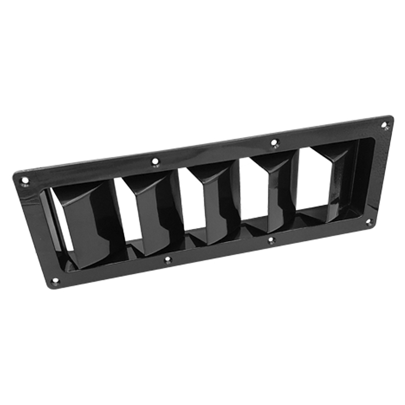 G�lleventil plast med 5 huller - G�lleventil sort plast m/5 huller 305 x 83 mm