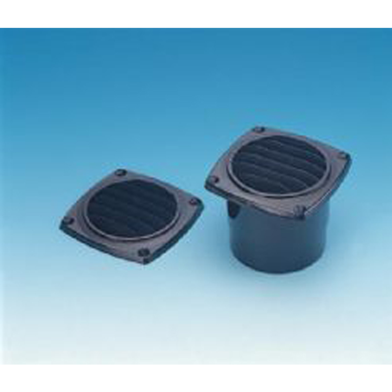 Ventilationsrist plast for slange - Seaworld Ventilationsrist sort 102 x 76 mm