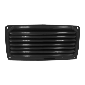 Ventilationsrist plast buet Sort 101 mm