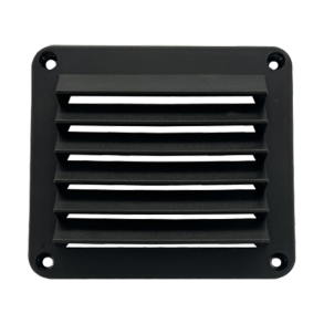 Ventilationsrist plast - Ventilationsrist ABS-plast sort B:140 x L:125 mm