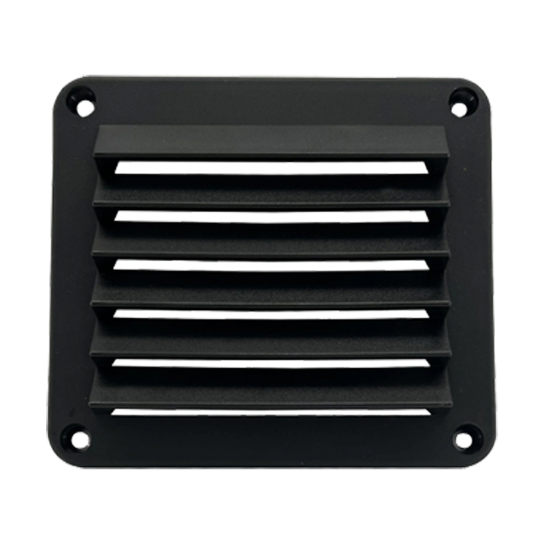 Ventilationsrist plast - Ventilationsrist ABS-plast sort B:140 x L:125 mm