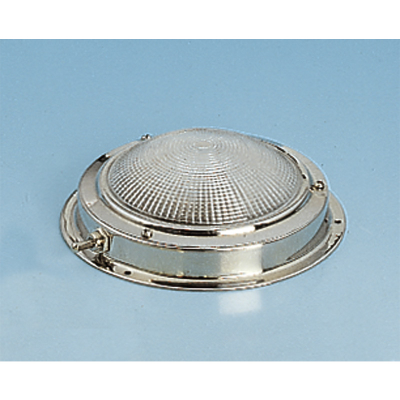 Loftlampe rustfri - Lampe rustfri 12V med on/off-kontakt 21CP BA15D