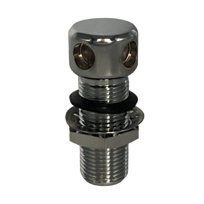 Tankudluftningsventil forkromet messing lige 24 mm