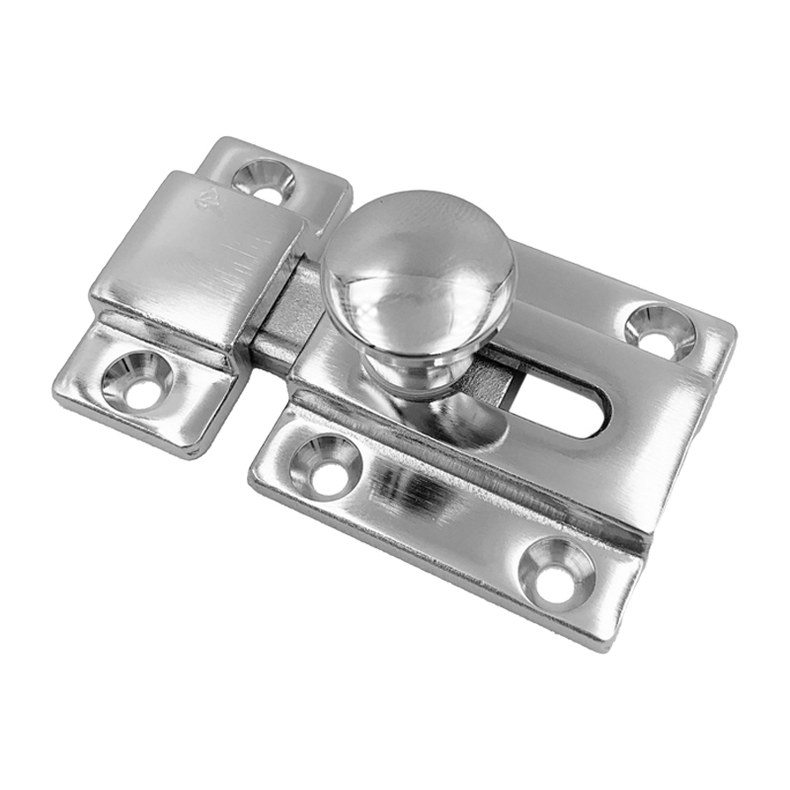 Skudrigel forkrom. messing - Skabsl�s forkromet messing