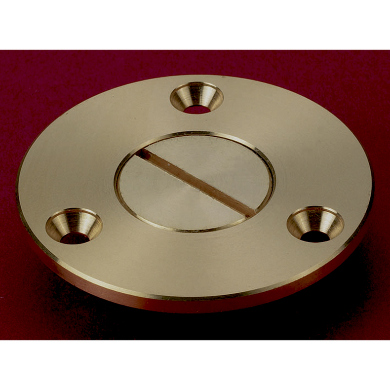 L�nseprop messing med k�rv - Bundprop messing Hul 23 mm / Flange 45 mm