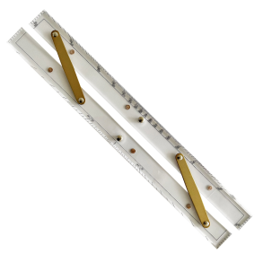 Parallellineal med aluminiumsbeslag 457 mm 67 mm