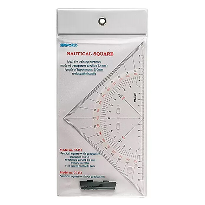 Navigationstrekant med h�ndtag - Navigationstrekant med h�ndtag Hypotenuse 250 mm
