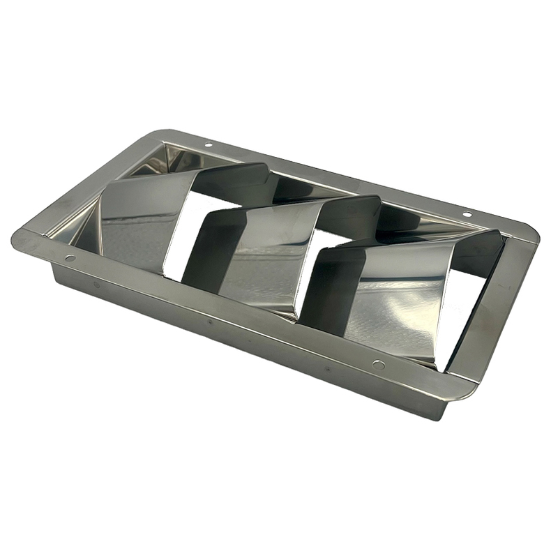 G�lleventil rustfri for indbygning 182 x 90 mm