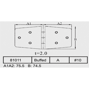 D�rh�ngsel rustfrit 74,5 x 2,0 mm