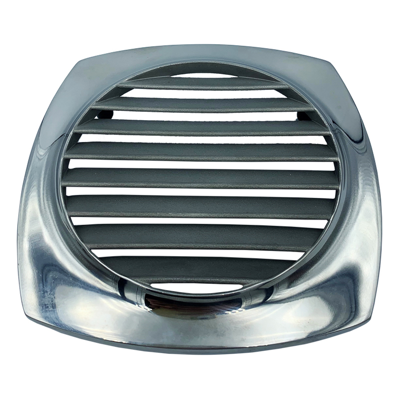 Ventilationsrist rustfri De Luxe 128 mm