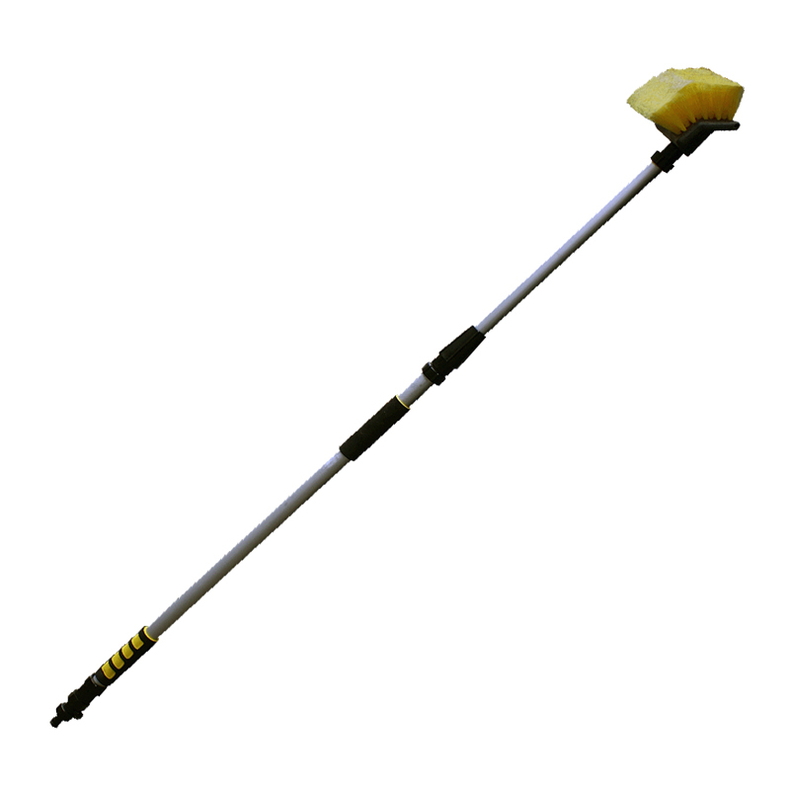 Svaber med teleskopskaft & vandgenneml�b - D�ksb�rste m/teleskopskaft 130-210 cm Ks. � .