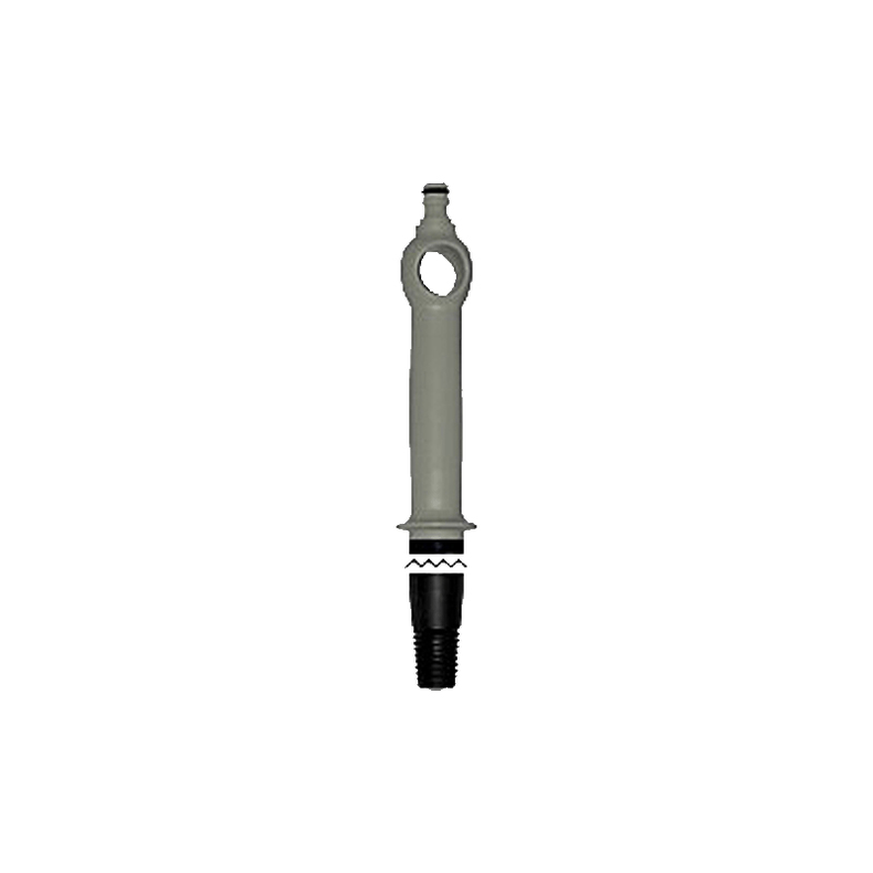 D�ksb�rste bl�d firkantet m/vandgenneml�b & skaft - Teleskopskaft m/vandgenneml�b 100/180 cm