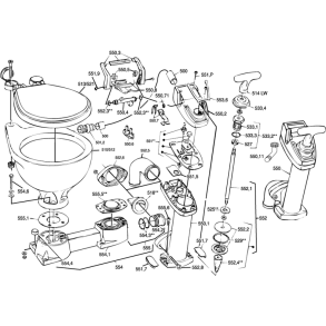 RM69 Sealock Toilet Reservedele - RM69 Sealock ventil kontroll�ftestang #550.3