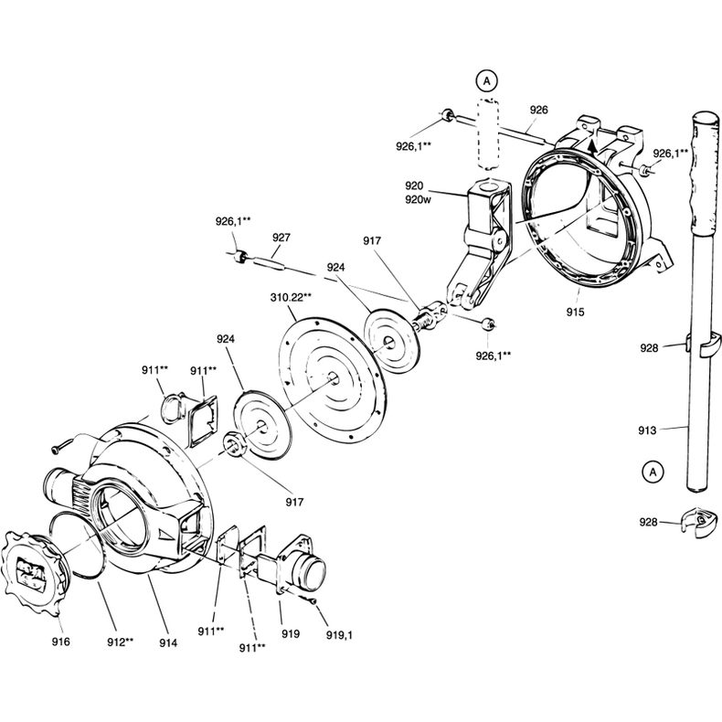 RM69 Reservedele for Senior Spildevandspumpe el. - RM69 Skruel�g for Senior l�nsepumpe sort #916