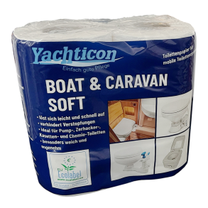 Toiletpapir soft let opl�seligt (Yachticon) - Yachticon Toiletpapir soft 250 blade 4 ruller/pakke 16 pakker/pose