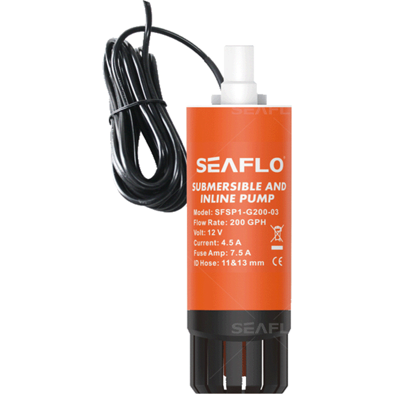 Seaflo Inline/Elpumpe ferskvand - Seaflo Inline-/Elpumpe ferskvand G200 12V 760 ltr/time