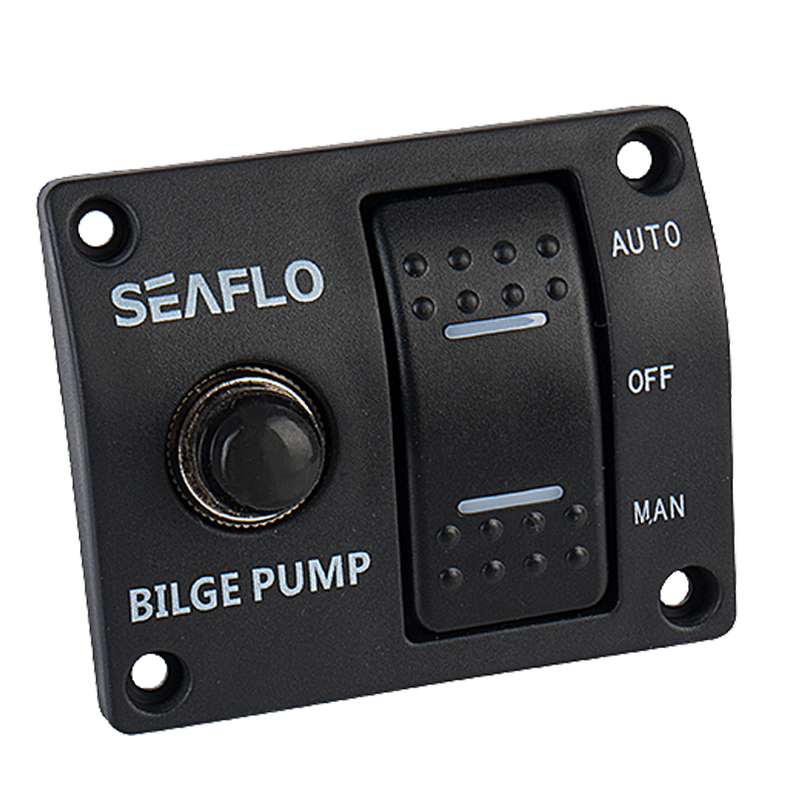 Seaflo Kontaktpanel for l�nsepumper Sort 11,6 cm 10,3 cm