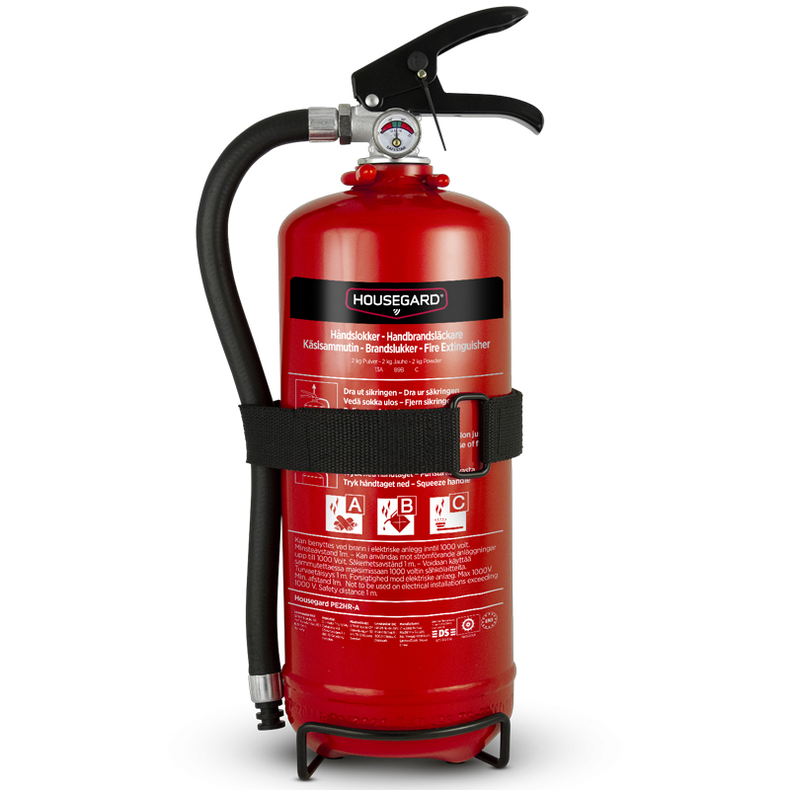 Housegard Pulverslukker 2 kg R�d 110 mm 377 mm