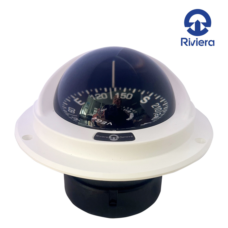 Riviera Kompas "Vega" for indbygning Hvid 108/133 mm 12 V