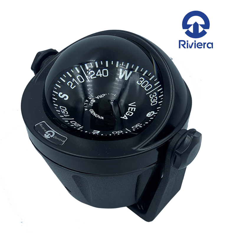 Riviera Kompas "Vega" b�jlemonteret Sort 139 mm