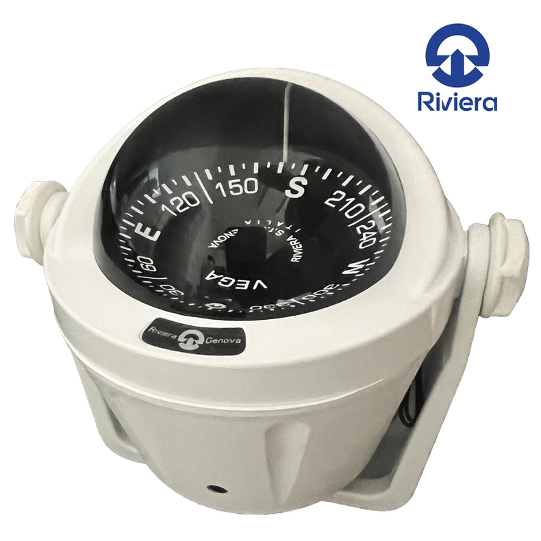 Riviera Kompas "Vega" b�jlemonteret Hvid 139 mm