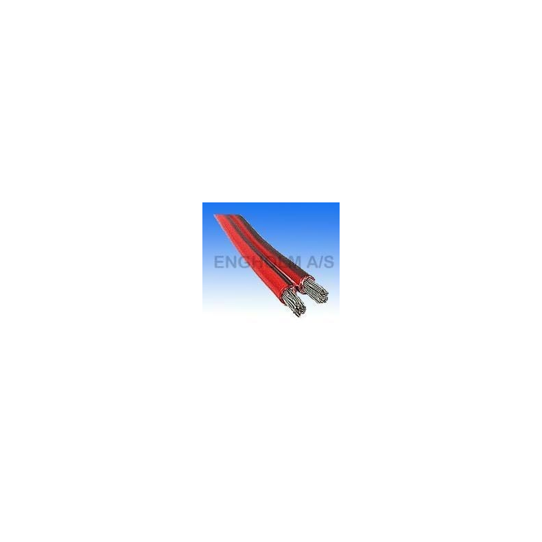 Monteringskabel Fortinnet Rd/Sort  Monteringskabel Dob. Fortinnet 2 X 4,0mm Rd/Sort