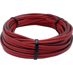 Fortinnet Monteringskabel to-ledet R�d/sort 2 x 4,0 mm