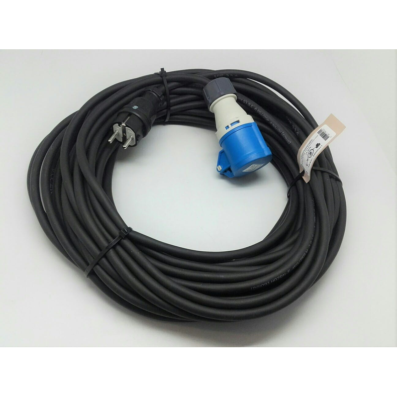 Landstr�mskabel monteret m/Schuko han/CEE hunstik - Landstr�mskabel 3x2,5mm� 25m mont. m/CEE hun & Shuko han