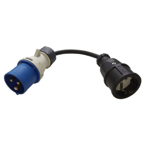 Adapterkabel CEE han - Schuko hun