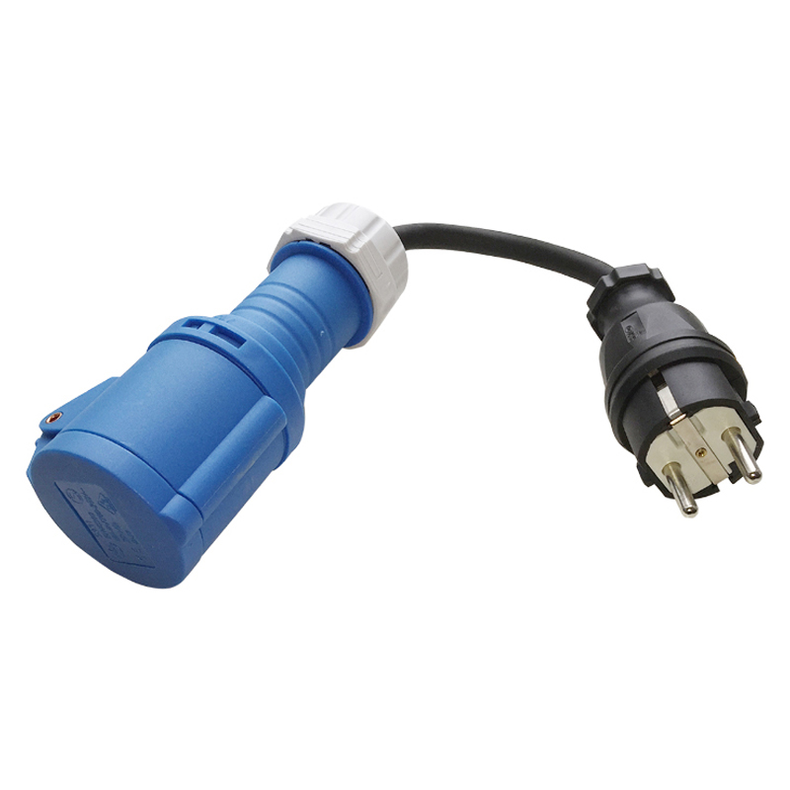 Adapterkabel CEE hun - Schuko han - Adapter Kabel 230V Landstr�m CEE Hun - Schuko Han