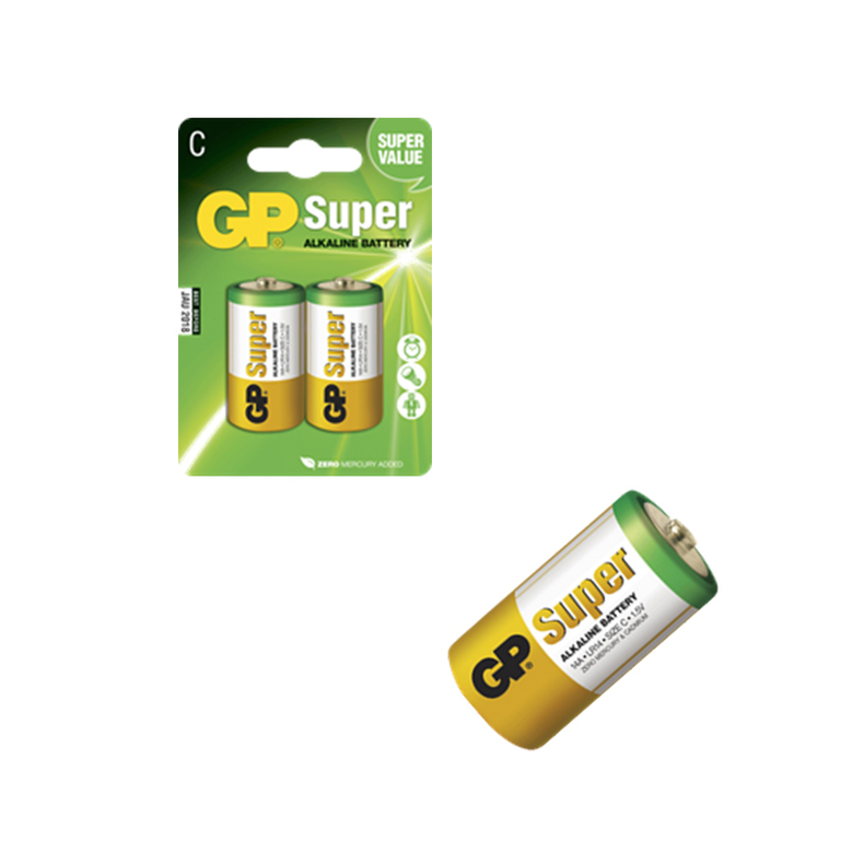 GP Batterier C 25,4 x 49,5 mm 25,4x49,5mm - 2 stk.