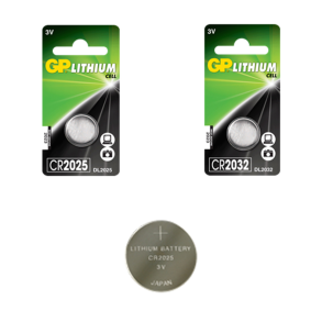 GP Knapcellebatterier - Knapcellebatteri Lithium CR2025 - 3V - 160mAh - 20x2,5mm - pak � 10 pakker