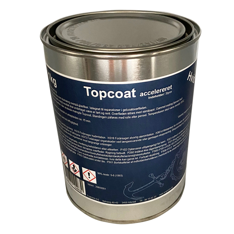 Topcoat med paraffin - Topcoat med paraffin hvid 1 kg Farve 10.000