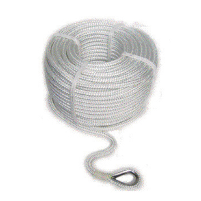 Ankerfort�jning flettet m/bly "Poseidon" Hvid 16 mm