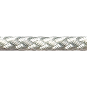 8-plaited Dinghy Polyester Hvid/s�lv 5 mm