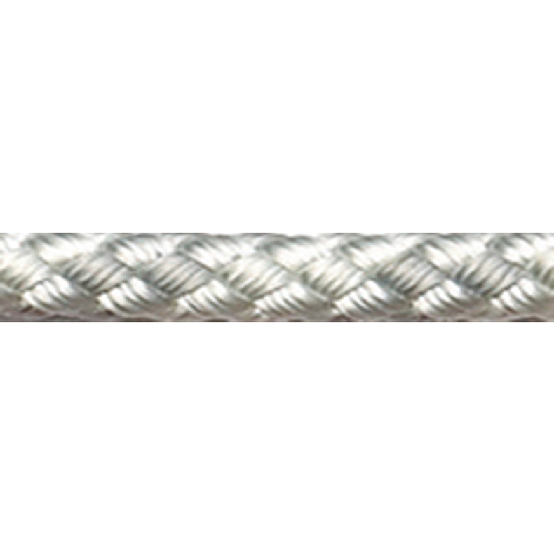 8-plaited Dinghy Polyester Hvid/s�lv 5 mm