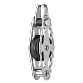 Blok rustfri 1-sk. m/b�jle & hundsvot 42x13mm