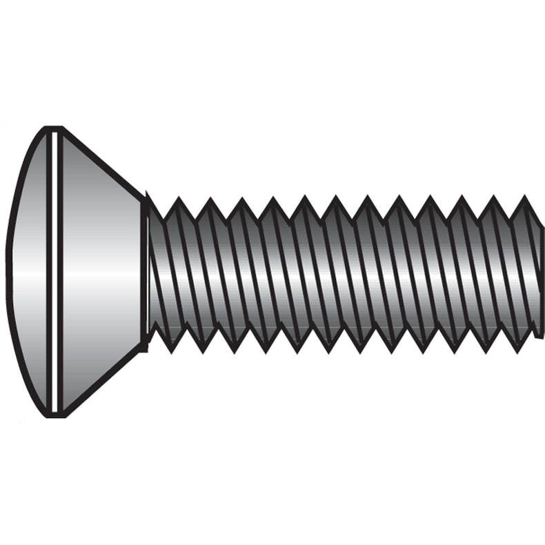 Maskinskrue rustfri m/lige k�rv (linsehoved) LH-M3x50 mm - 8 stk.