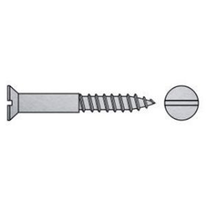Tr�skrue rustfri m/lige k�rv (unders�nket) US-M5x50 mm - 4 stk.