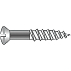 Tr�skrue rustfri m/lige k�rv (linsehoved) LH-M5x40 mm - 4 stk.