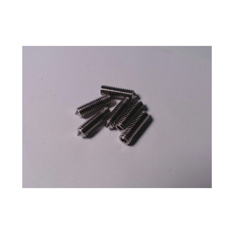 Pinolskrue rustfri m/spids ende - PinolSkrue m/spids M5 x 16 DIN 914 A4 Pose � .