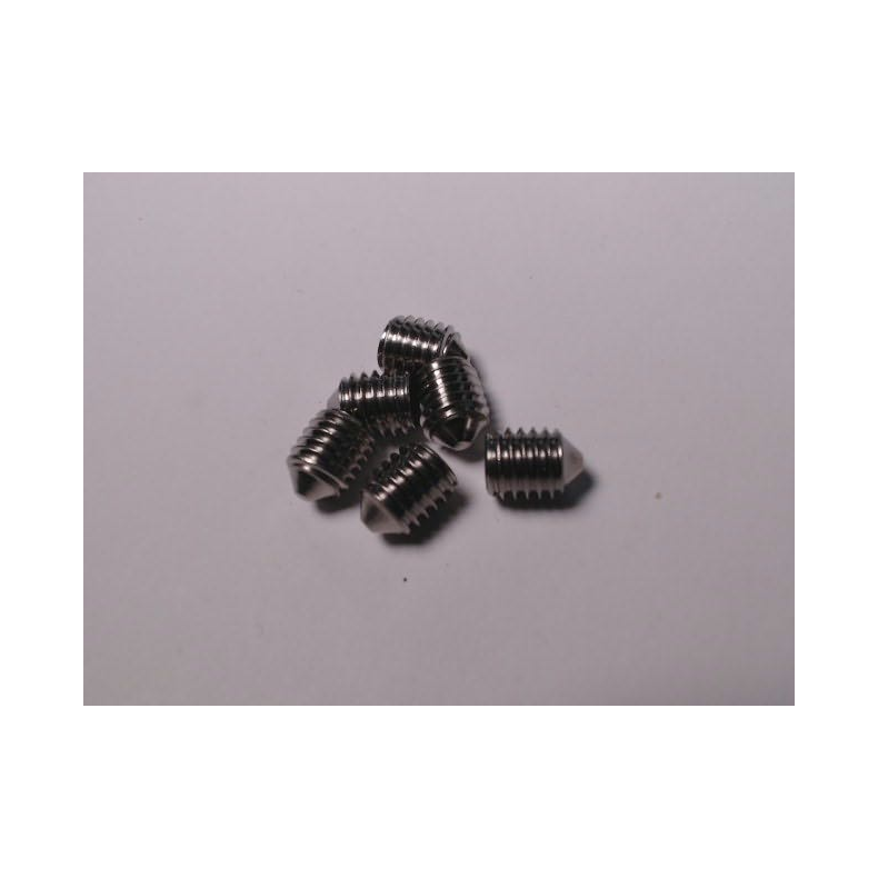 Pinolskrue rustfri m/spids ende M8x10 mm - 6 stk.