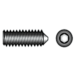Pinolskrue rustfri m/spids ende - PinolSkrue m/spids M8 x 25 DIN 914 A4 Pose � .