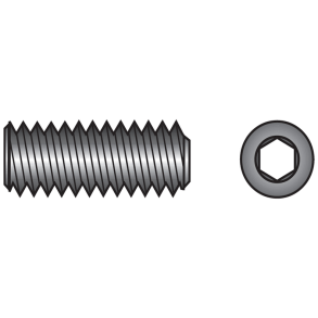 Pinolskrue rustfri m/flad ende M4x12 mm - 6 stk.