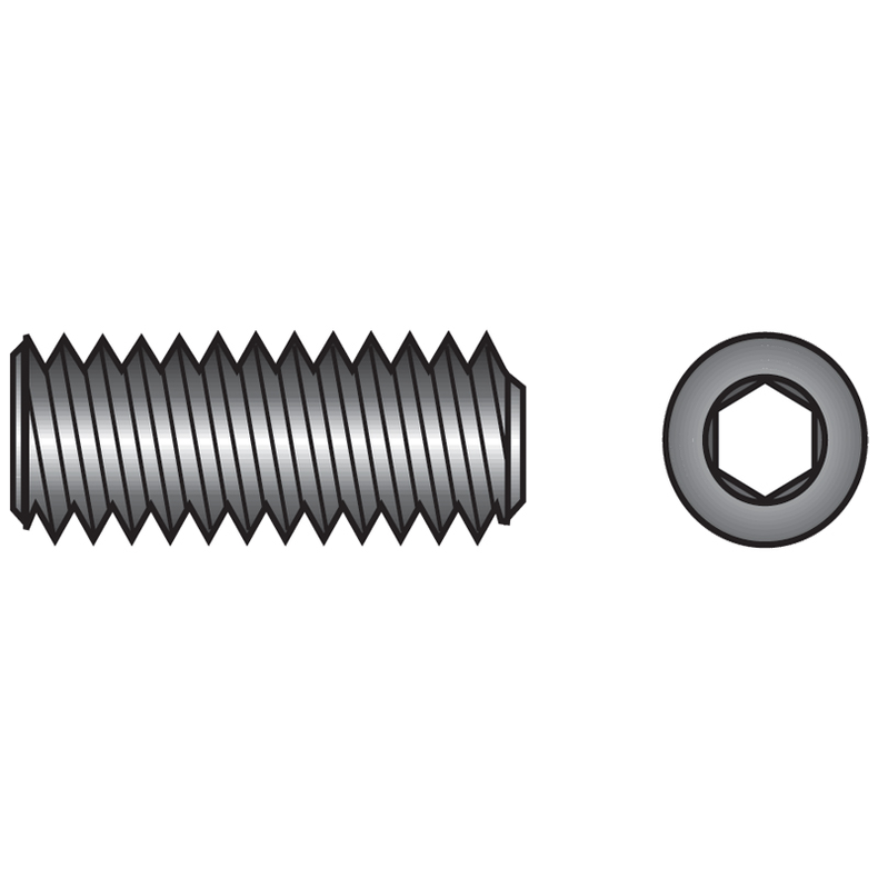 Pinolskrue rustfri m/flad ende M8x16 mm - 6 stk.