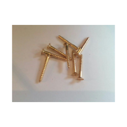 Tr�skrue messing m/lige k�rv (unders�nket) M2x16 mm - 8 stk.