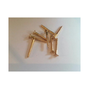 Tr�skrue messing m/lige k�rv (unders�nket) M2x16 mm - 8 stk.