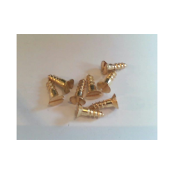 Tr�skrue messing m/lige k�rv (unders�nket) M3x10 mm - 8 stk.