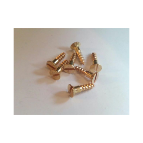 Tr�skrue messing m/lige k�rv (unders�nket) M3x12 mm - 8 stk.