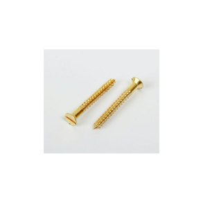 Tr�skrue messing m/lige k�rv (unders�nket) M3,5x20 mm - 6 stk.